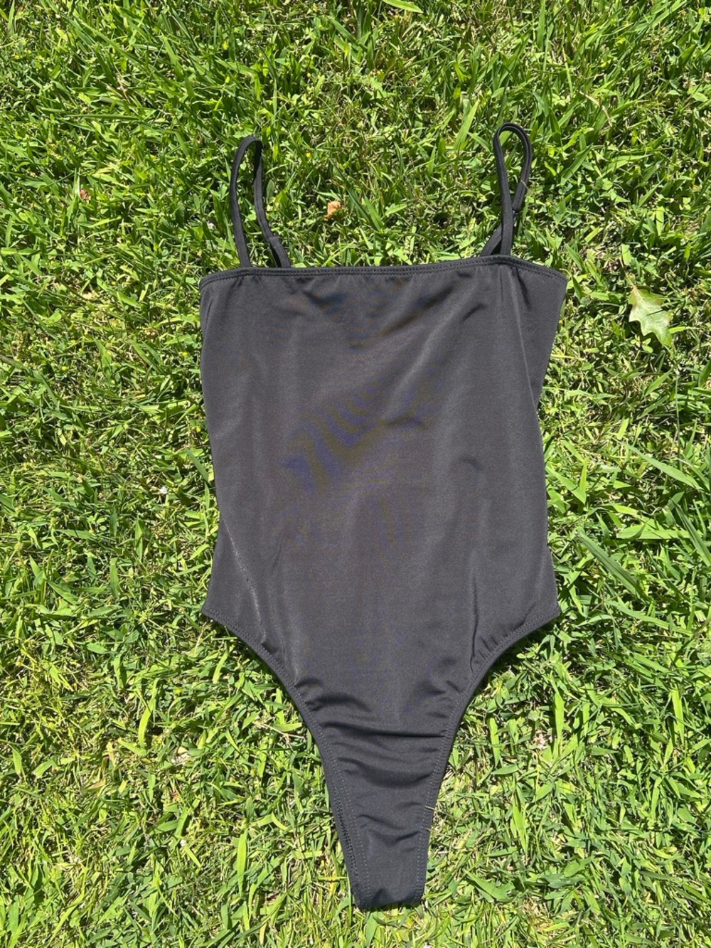 Coulbourne Black One-Piece Swimwear with Thin Straps